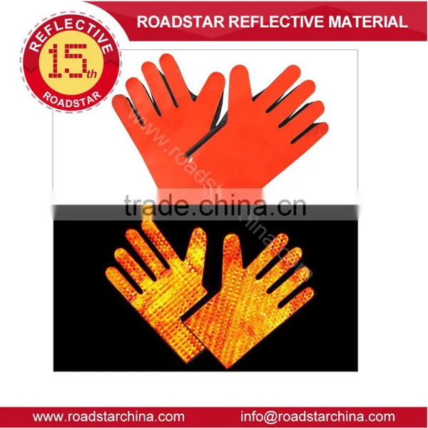 Double Reflective Side Pvc Prismatic Reflective Glove for Police photo-6