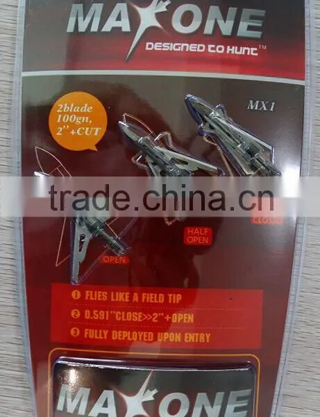 Hunting Arrows 2 Blade 125gn Hunting Broadheads Iron Ferrel Broadheads photo-6