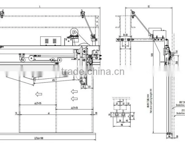 XD1407B Synchronous Belt Drive Side Opening Door Machine / Door Operator for Elevator Cabin photo-3