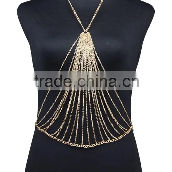 Trendy Punk Alloy Tassel Body Chain photo-2