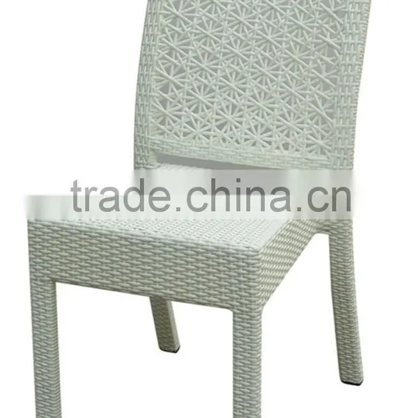 Outdoor Garden Plastic White Rattan Chair photo-2