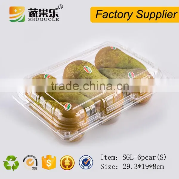 Factory Customized Plastic 6 Pear Punnet