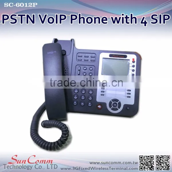 SC-6012P With 4 SIP Line Both VoIP and PSTN Networking PSTN IP Phone photo-5