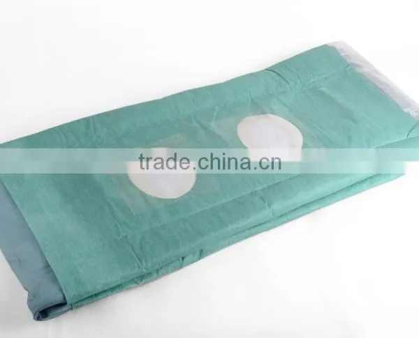 EO Sterile Fenestrate Disposable Surgical Drape With Self-adhesive Edge Two Holes photo-3