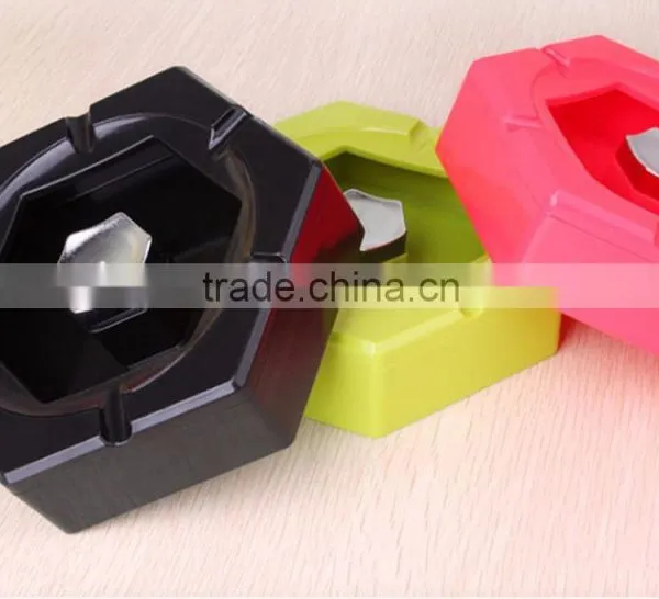 DCA009105 High Quality PP Plastic Hexagon Shape Cigarette Ashtray photo-2