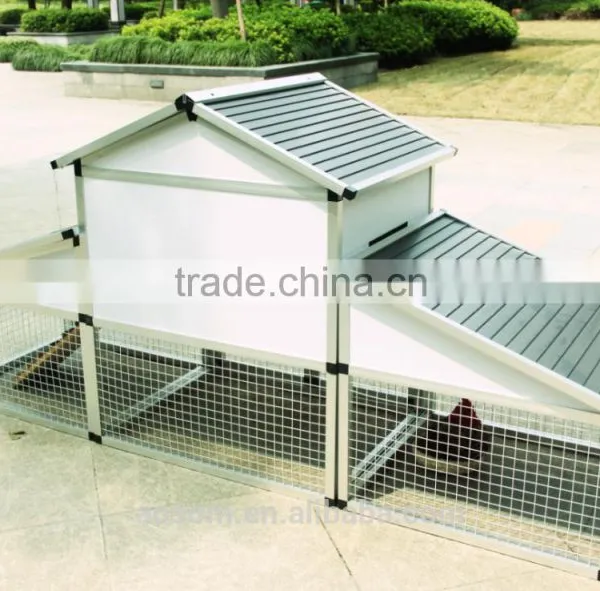 Hot Sale Aluminum Cheap Animal House Chicken Coop W/Nesting Box and Outdoor Run photo-3