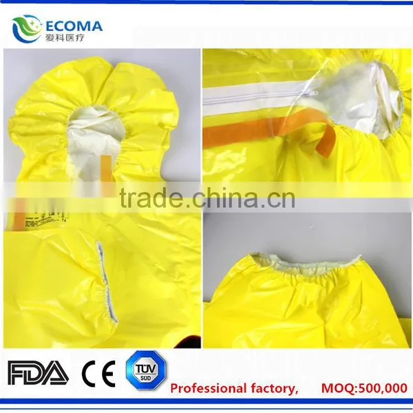 Lightweight Multi-Ply Latex Free, Regular/Large, Yellow (Pack of 50) Fluid Resistant Isolation Gowns photo-2