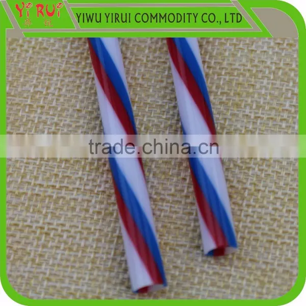 pp Drinking Straw With Three Colors Spiral photo-3