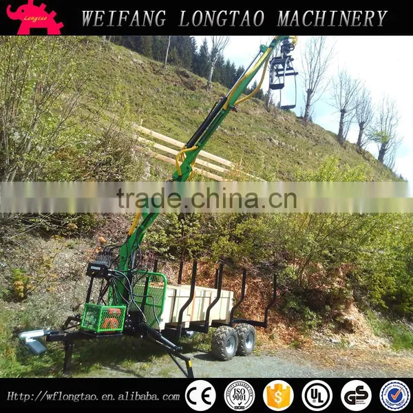 ATV Towable 3 Tonne Forestry Timber Crane Trailer With Honda Engine photo-2