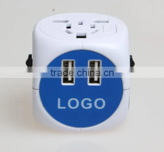 SYW-12 New Arrival Universal World Swiss Travel Adaptor Adapter Plug With 2 Usb Port and Built in Safety Shutter photo-5
