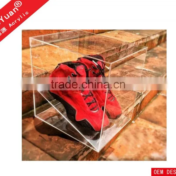 Top Grade Custom Transparent Acrylic Shoes Box Slant Display Board photo-2