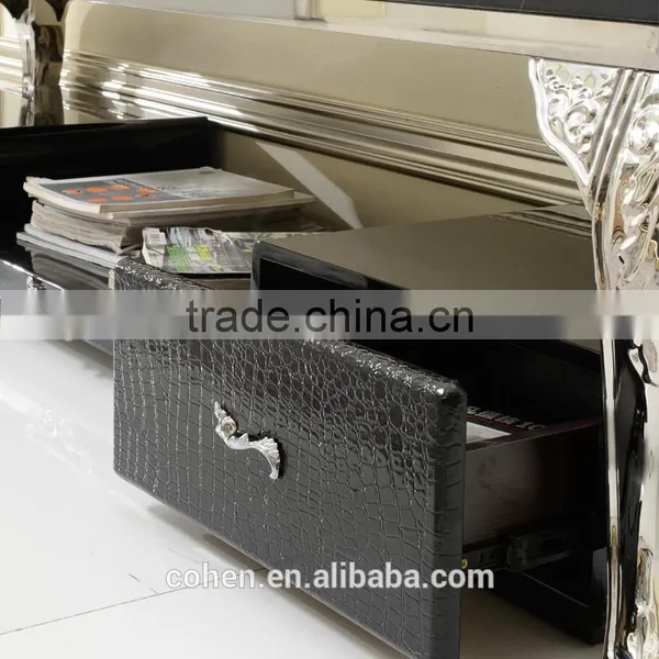 E102 Stainless Steel Base Modern Luxury Nature Marble tv Stand,tv Cabinet Furniture photo-4