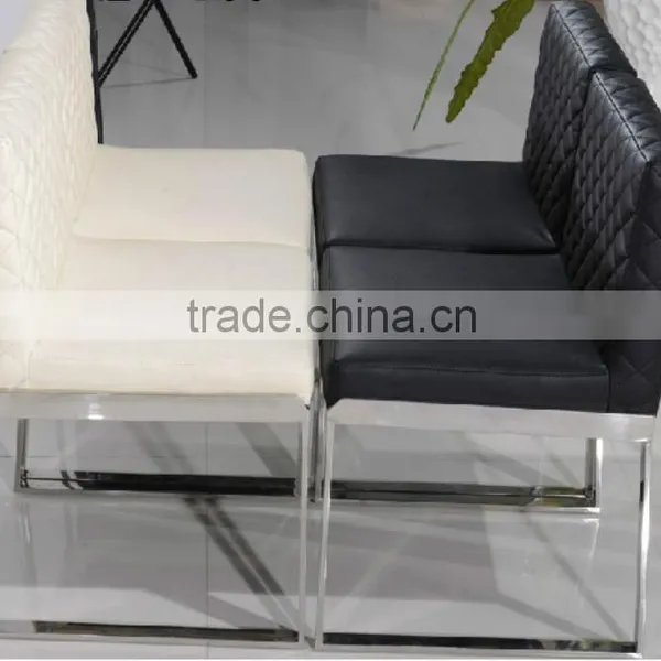 B8020 Cheap pu Cushion Stainless Steel Cafe Dining Chair photo-4