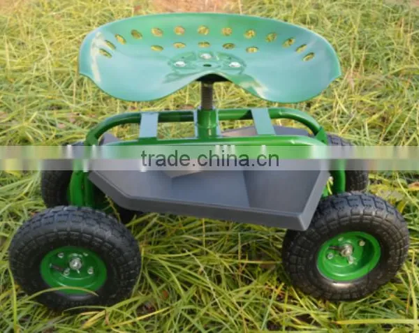 TC4501B Metal Seat Garden Work Seat Cart With Four Wheels TC4501B photo-2