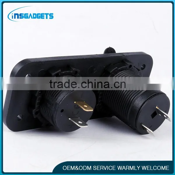12V Dual Car Socket USB Adapter Charger With Digital Voltmeter photo-3