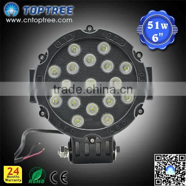 Heavy Duty Machine 51w LED Work Light 9-32V Rectangular 12V LED Work Light/lamp for Tractor,Car,ATV,Forklift,Mining