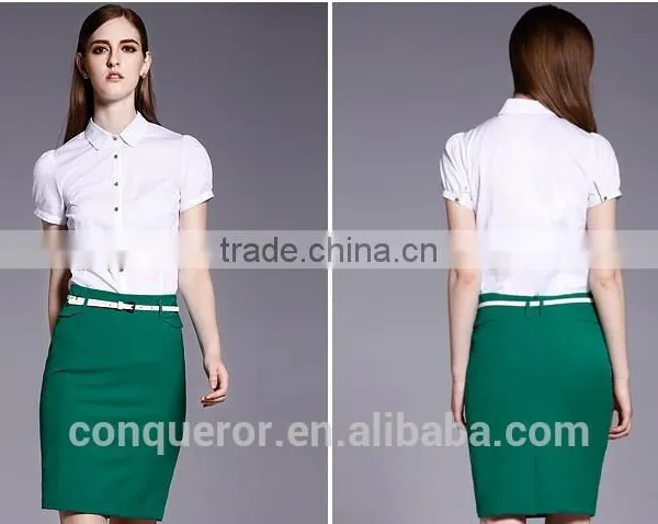 Summer Season Fashion Ladies Short Sleeve Formal Shirt photo-2