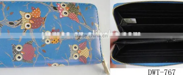 Fashion High Quality PU Stylish Print Owl Wallet photo-5