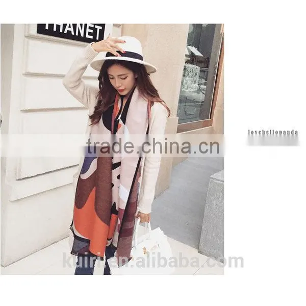 The New 2016 Winter Euramerican Fashion Warm Imitation Cashmere Scarf Matching Shawl photo-5