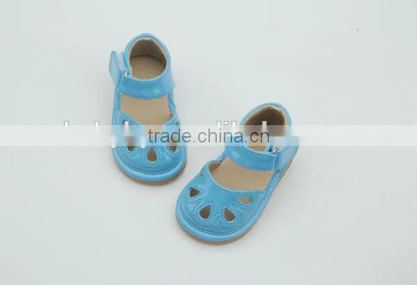 Skidproof Patent PU Leather Lovely Toddler Wholesale Squeaky Shoes photo-2