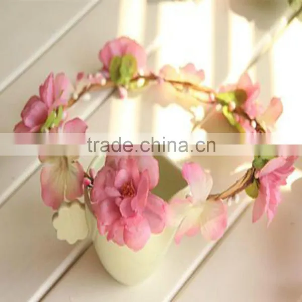 Ladies Floral Flowers Wedding Garland Forehead Hair Head Band photo-6