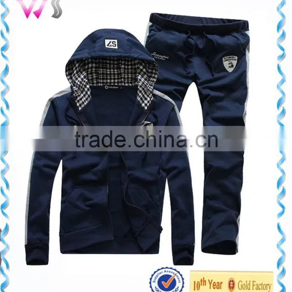 Long Sleeve Custom Design Jogging Suit Brushed Cotton Men Winter Jacket photo-3