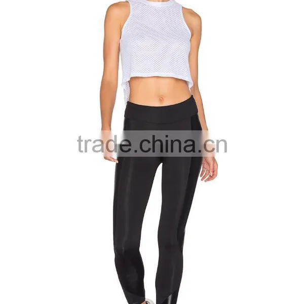2017 Newest Women's Sexy Yoga Fitness Mesh Sports Tops Casual Breathable Yoga Vest photo-4