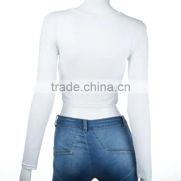 In the Spring of 2017 Women's Sexy New Cotton Heart-shaped Milk ms Long Sleeve T-shirt photo-6