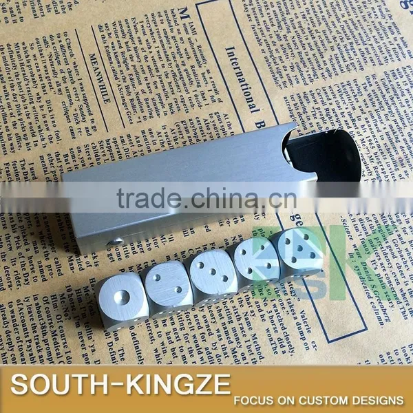 Silver Plating Creation Folk Arts Metal Rolling Dice in Long Square Silver Color Metal Packing Box photo-3