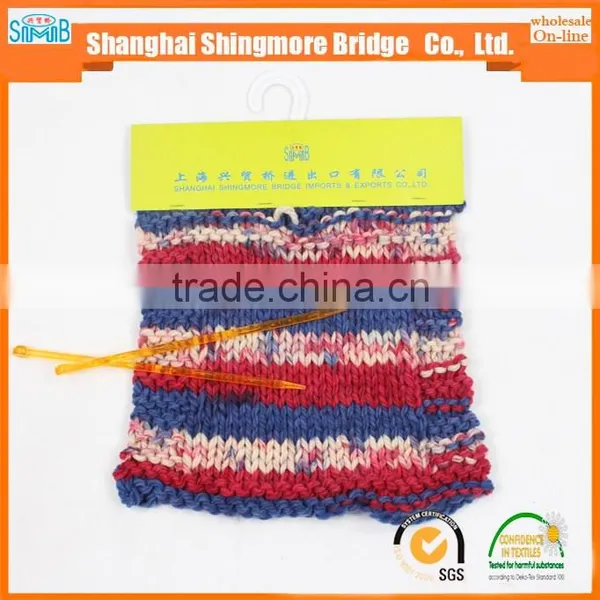China Fancy Yarn Supplier Cheapest Wholesale 50% Acrylic 50% Polyester Yarn, Long Space Dyed Chunky Acrylic Yarn photo-6