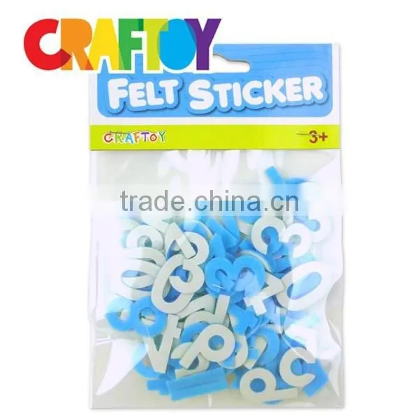 OEM Teaching Material Craftoy Felt Sticker Letter Blue Low Price photo-2