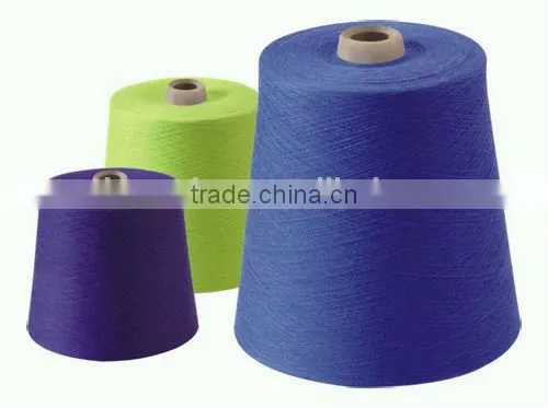 100% Fiber Dope Dyed Ring Spun Polyester Yarn for Knitting and Weaving From China