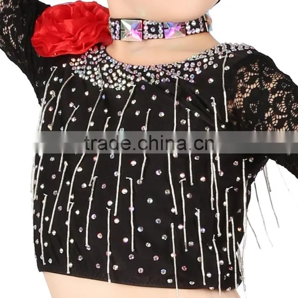 2017 New Girls Latin Dance Wear Sexy High Waist Dance Clothes photo-6
