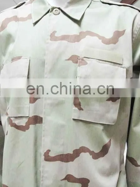 Cheap Custom Three Color Desert Camouflage Military Clothing for Sale photo-6