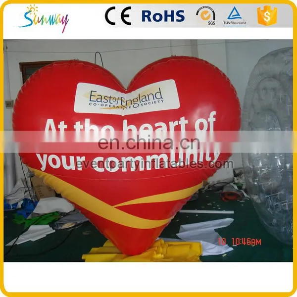 Sale Welded Large Lovely Inflatable Red Heart Shape Model photo-3