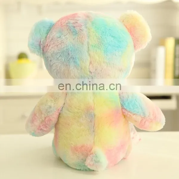 Fluffy Jumbo Colorful Rainbow Teddy Bear Plush Custom Toy photo-5