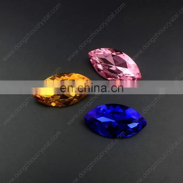 Horse Eye Shape Bule Color Crystal Fancy Stones With Point Back photo-2