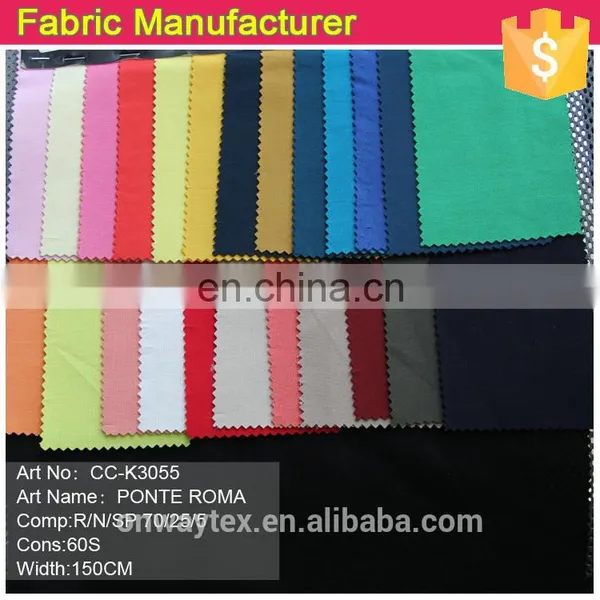 CC-0035 2014 New Styles Cotton and Spandex CTN/SP 95/5 Ponte Roma Knitted Fabric for Garments photo-2