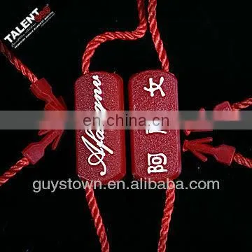 Custom Printed Brand Name Logo Plastic String for Clothing Hang Tag photo-3