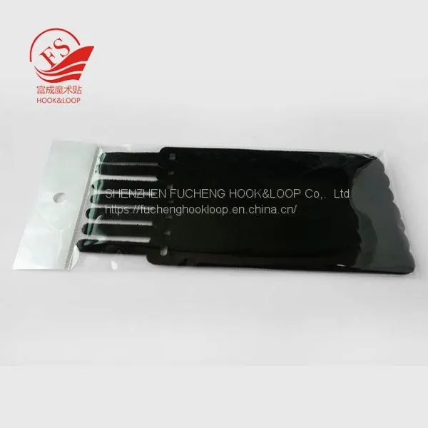 Black Hook and Loop Custom Logo Nylon Hook Loop Cable Tie