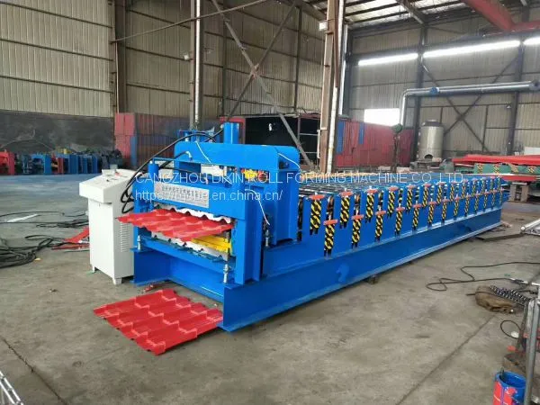 Africa Hot Design Metal Roofing Double Layer Glazed Tile Forming Machine photo-2