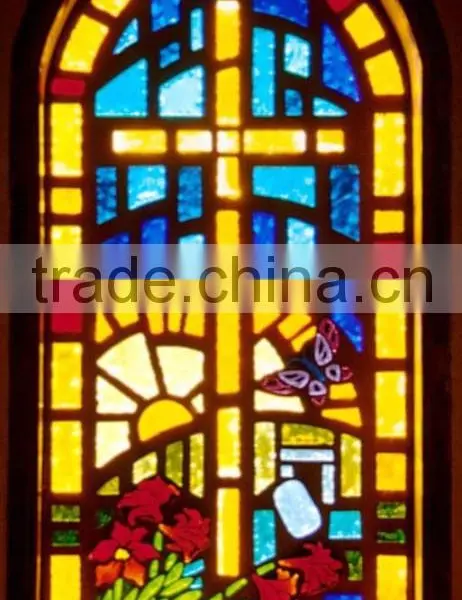 Stained Church Figures Window Glass for Interior or Exterior Decoration photo-5