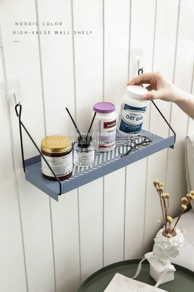 Wall-Mounted Storage Rack Free Punching Kitchen Rack Shelf Cosmetic Storage Rack photo-2