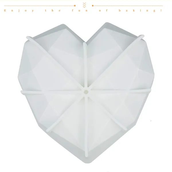 Heart Shaped Silicone Cake Mold With Mini Hammer 3D Geometric Cake Mold Silicone Mousse/Chocolate Cakes Mould photo-2