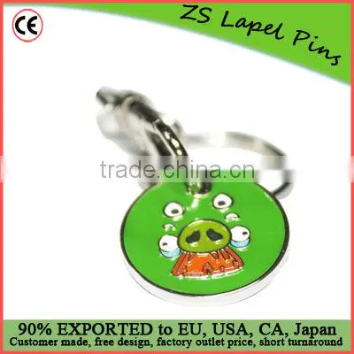 Fancy Pig Metal Trolley Coins Keyring