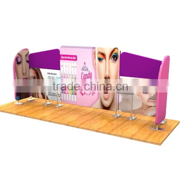 Promotional Exhibtion Items Advertising Full Color Fashion Exhibit Booth Design