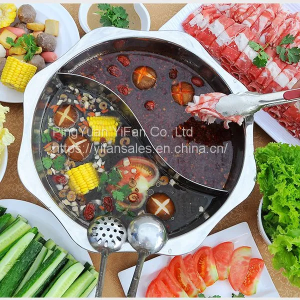 Hot Pot Stainless Steel Anti-side Octagonal Simmered Two-pot Hot Pot Induction Cooker photo-4