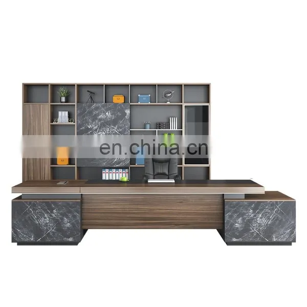 Luxury Office Furniture Modern Wood Ceo Workstation Computer Table Wooden High Tech Manager Executive Office Desks With Drawer photo-4