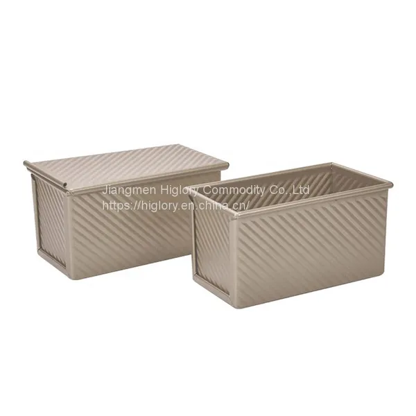 Carbon Steel Wholesale Custom Cuboid Rose Gold Non Stick Toast Box Loaf Baking Pan Toast Bread Mold With Lid photo-3
