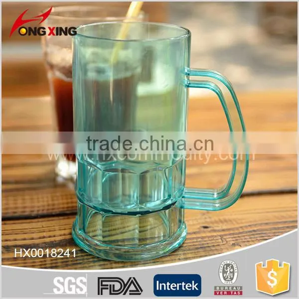 380ml Assorted Color Plastic Beer Mug Glass With Handle photo-5